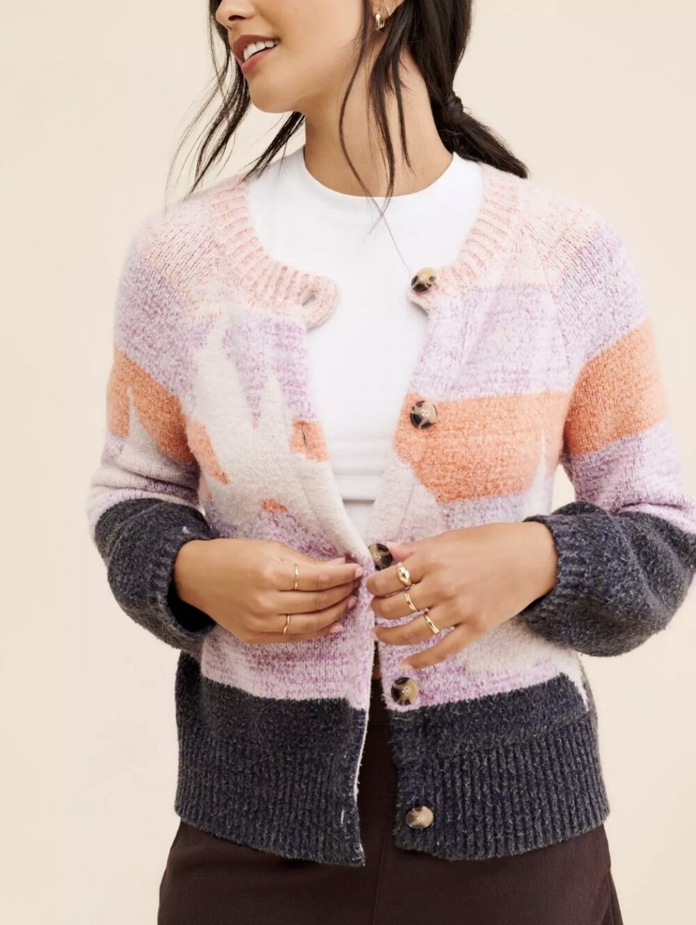Anthropologie Maeve Birdie Cardigan Sweater Top S Birds EUC
